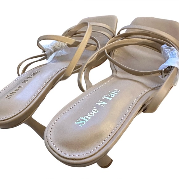 NWOT Women's Sexy Strappy Stilettos Summer Heeled Sandals High Heel Ankle Buckle - Picture 3 of 9